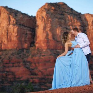 Sky Blue Engagement/ Homecoming/ Prom Dress